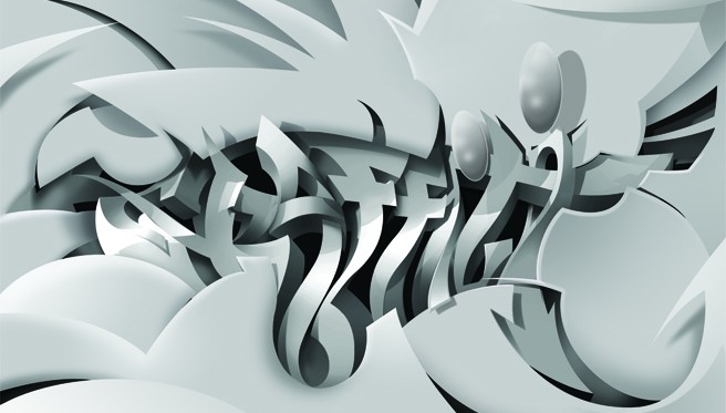 Graffiti 3D B&W web