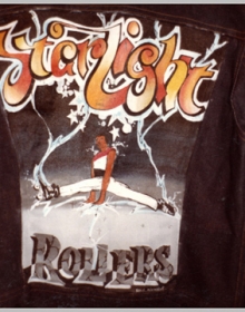 Starlight Rollers graffiti denim jackets for Chris and JR